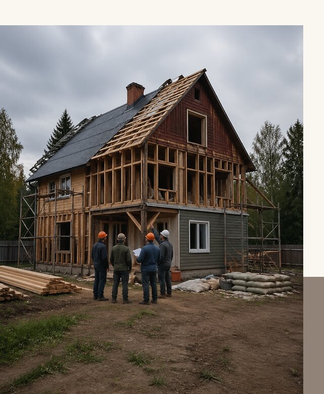 Реконструкция дачного дома в Кизилюрте под ключ с проектом