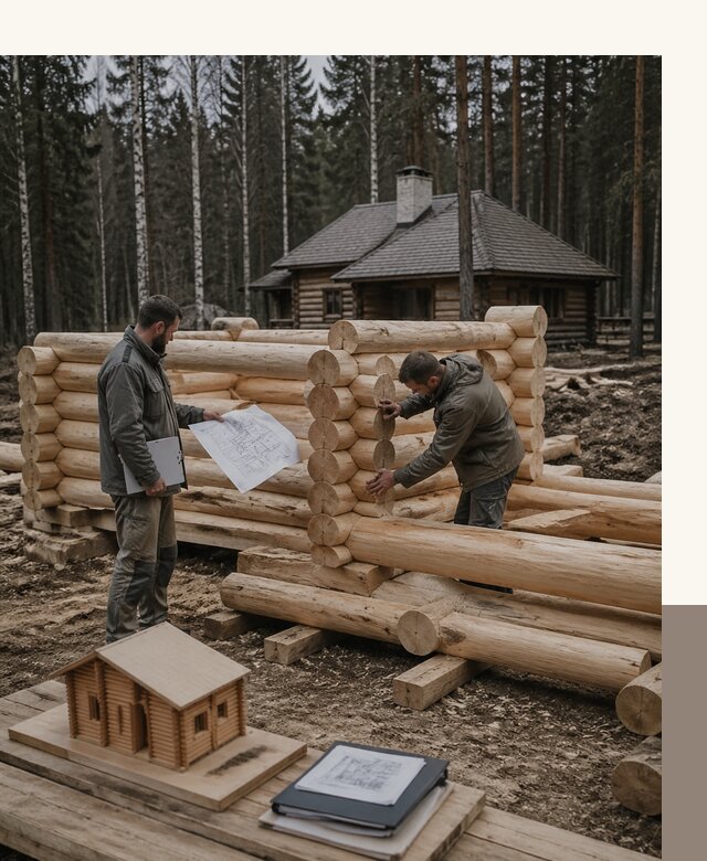 Проектирование и строительство домов из бревна в Кизилюрте